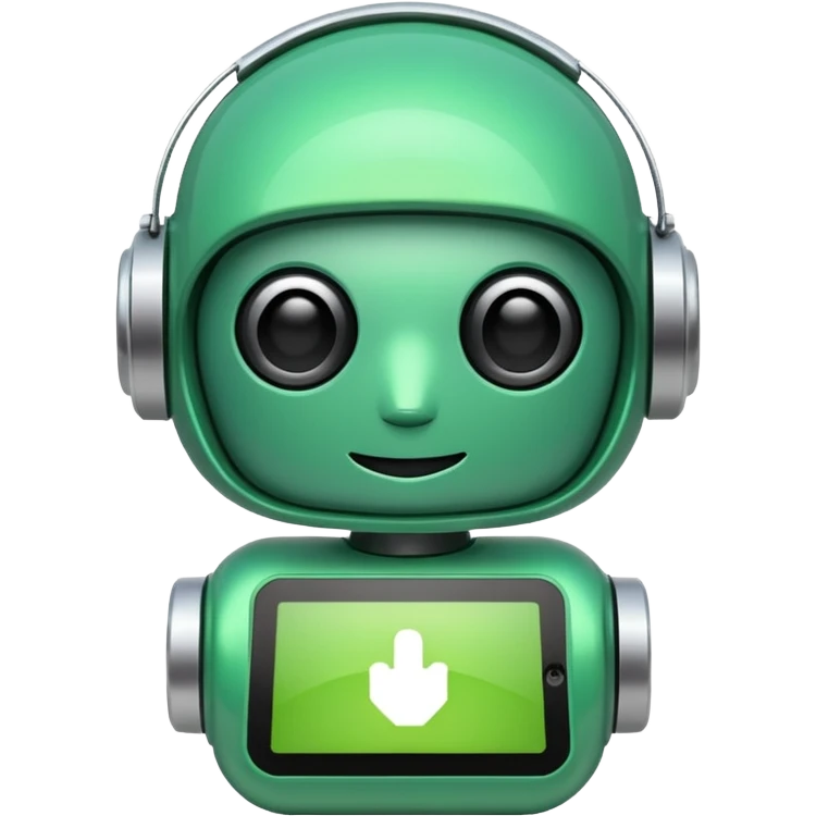 A green chat bot emoji