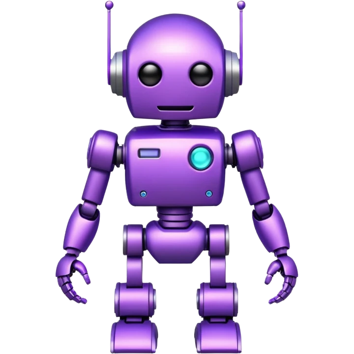 glitter purple robot emoji