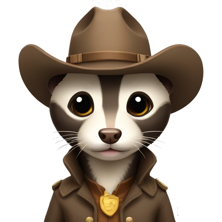 detective Ferret wearing cowboy hat emoji