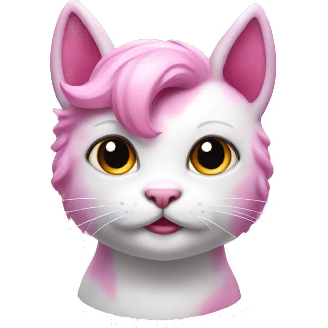 A pink unicorn cat emoji