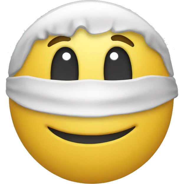 Con una máscara de felicidad emoji