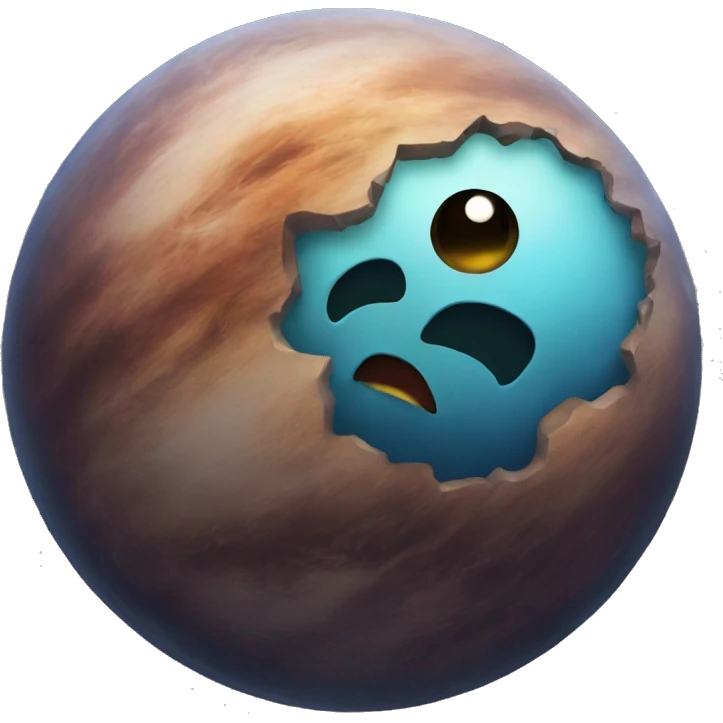 A planet gone mad emoji