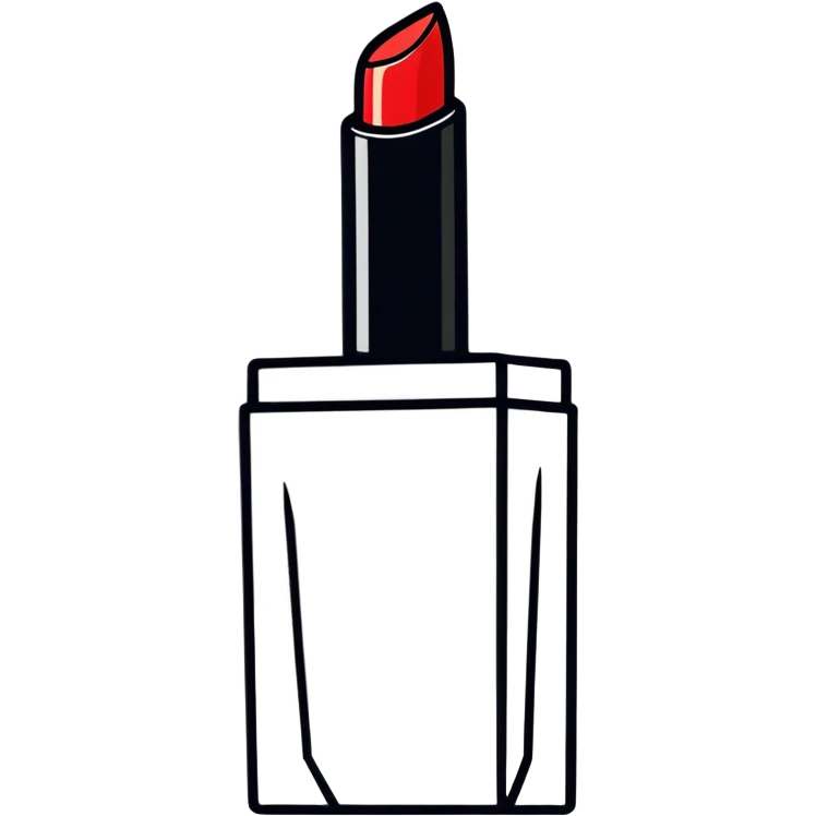 Pink color, realistic lipstick emoji