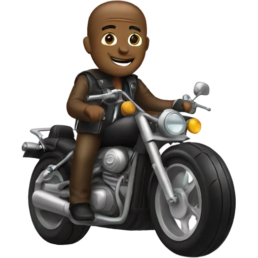 On motorcycle emoji