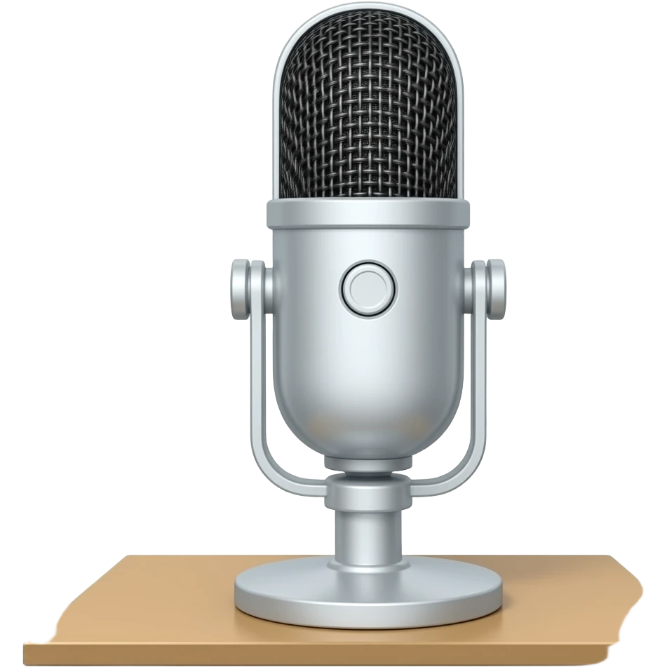 White "Blue Yeti" Microphone upright emoji