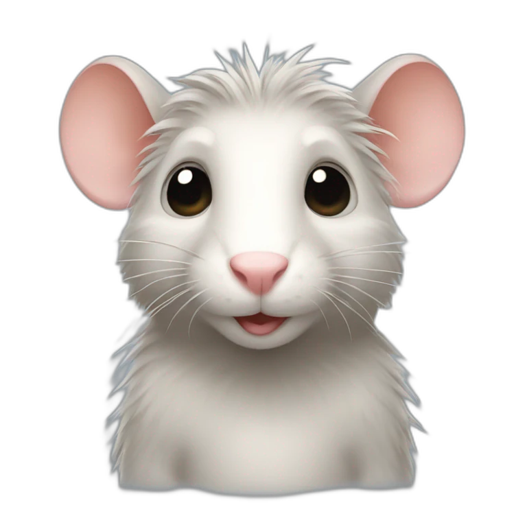 Rat with long hair emoji