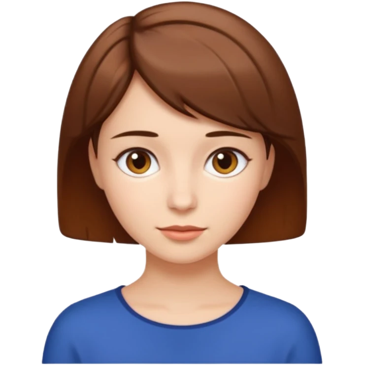 frau braune kurze haare emoji