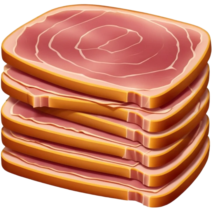 fette sottili  di prosciutto cotto chiaro  emoji