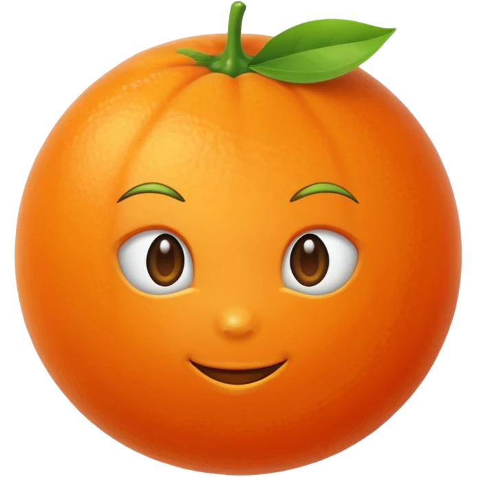 tangerine sphere, juicy orange emoji