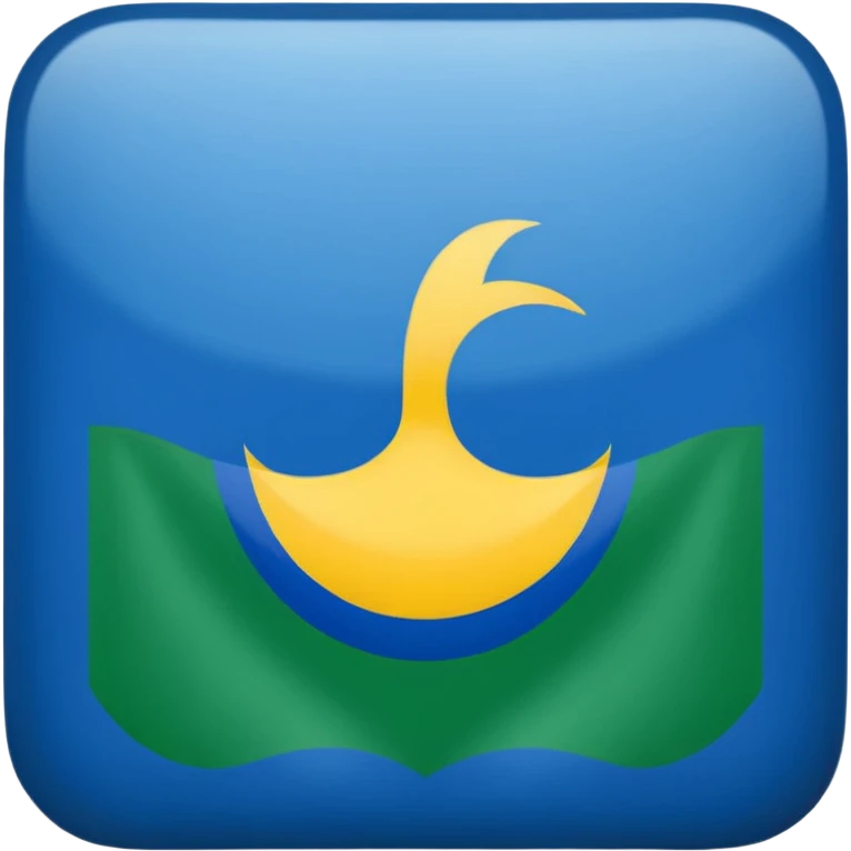 bandeira dos Açores, estilo emoji Apple, simples, clara, formato quadrado, sem texto emoji
