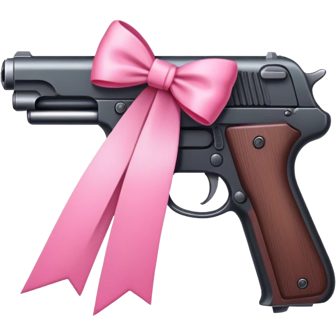 Gun with pink bow  emoji