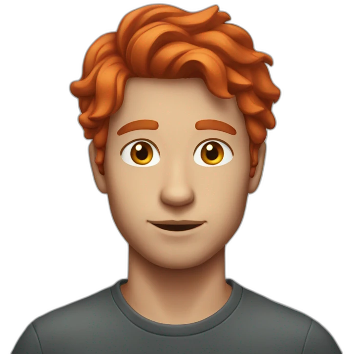 23 years old man with red hair emoji