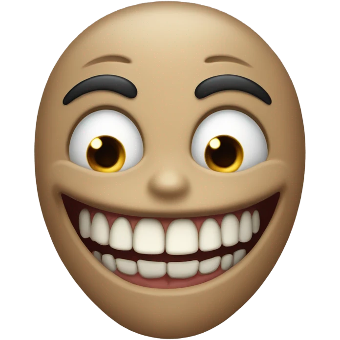 Creepy smile face  emoji