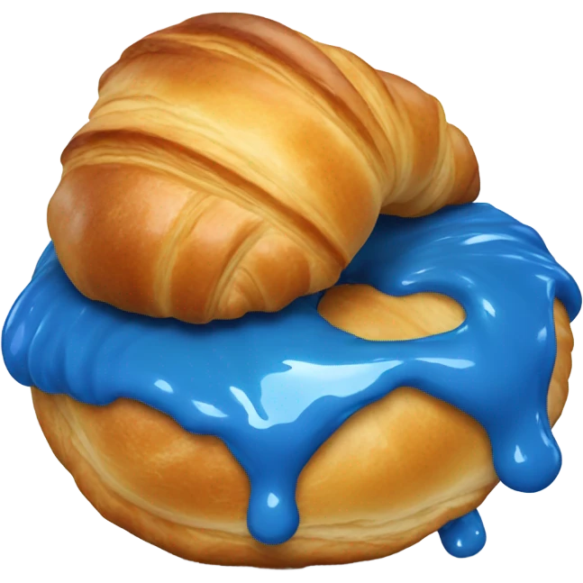 Croissant with blue glaze emoji