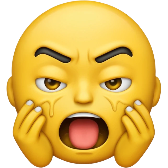 Emoji choking angrily emoji