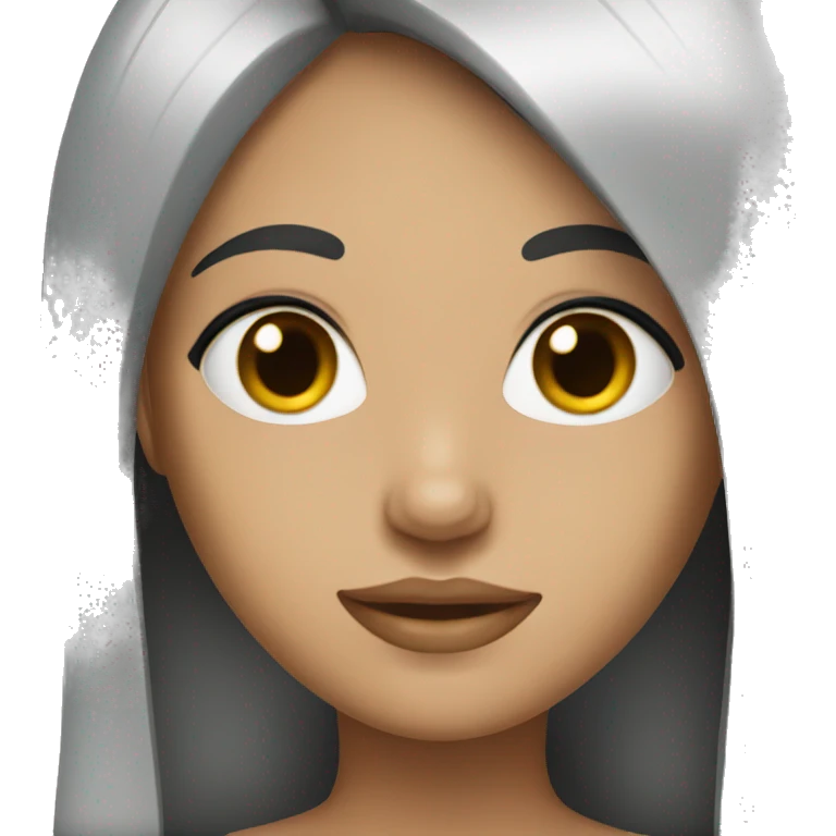 girl with black straight hair emoji