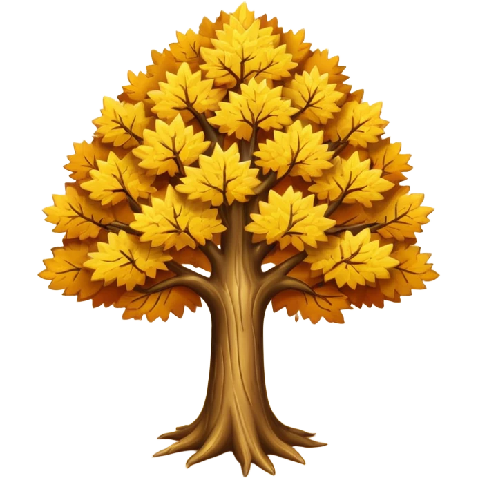 Golden tree emoji