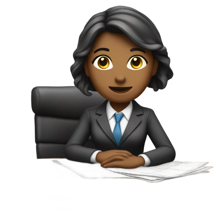 Female banker emoji