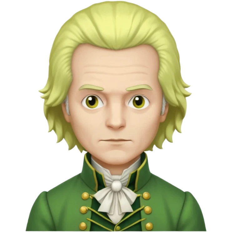 Maximilien Robespierre in a green and yellow gown emoji