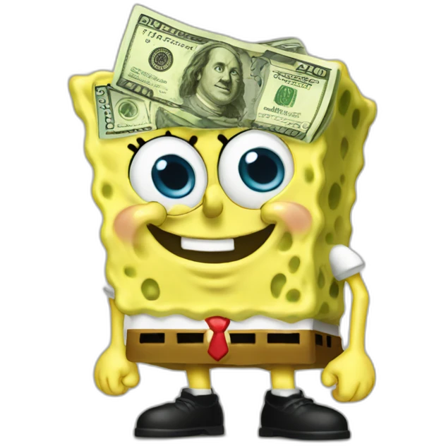 spongebob-with-money emoji