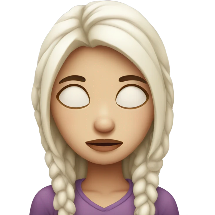 Tired sleepy cold girl emoji