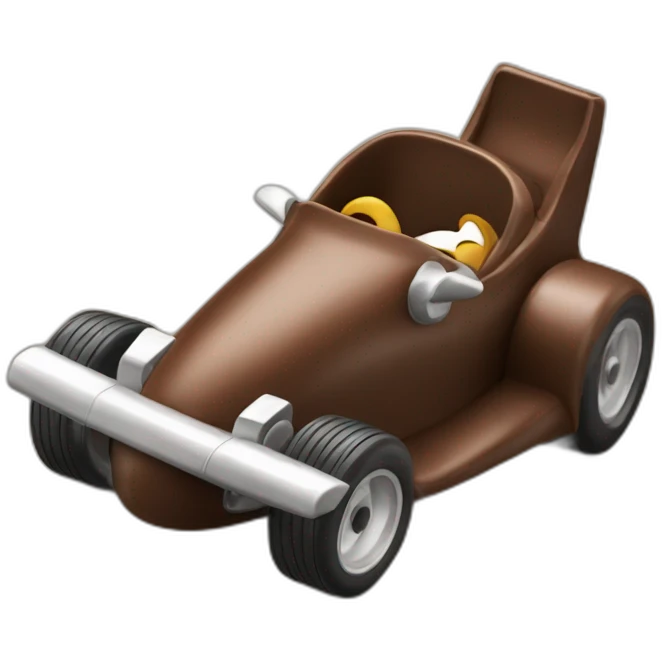 a chocolate racing car emoji