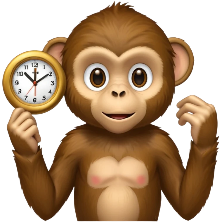 Emoji de mono diciendo tenes hora? emoji