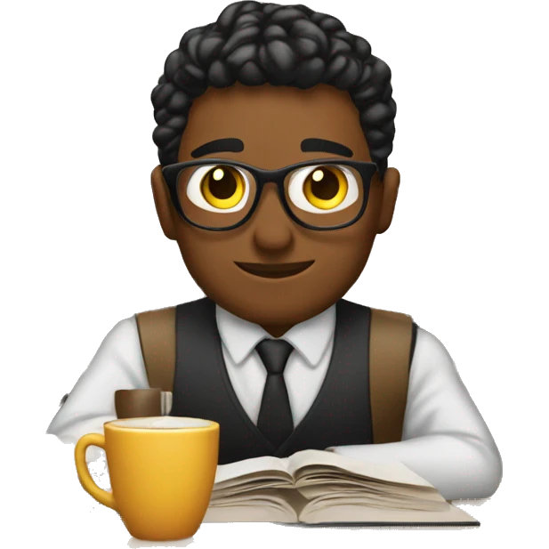 Studying at a coffee place  emoji