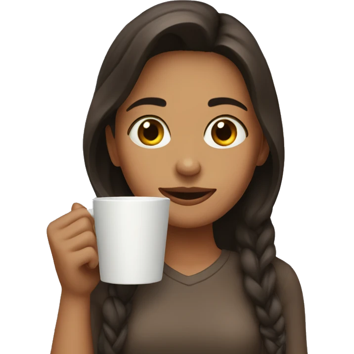 girl drinking coffee  emoji