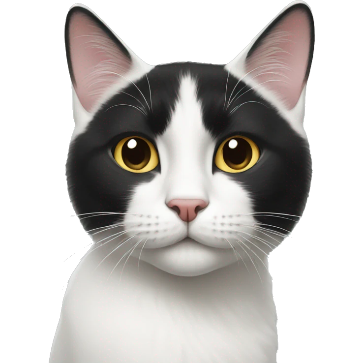 white and black cat emoji