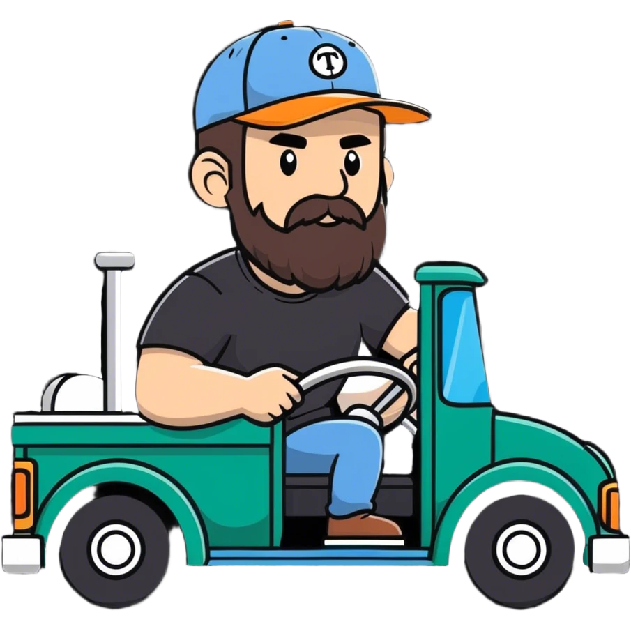 Big bob driving big truck emoji