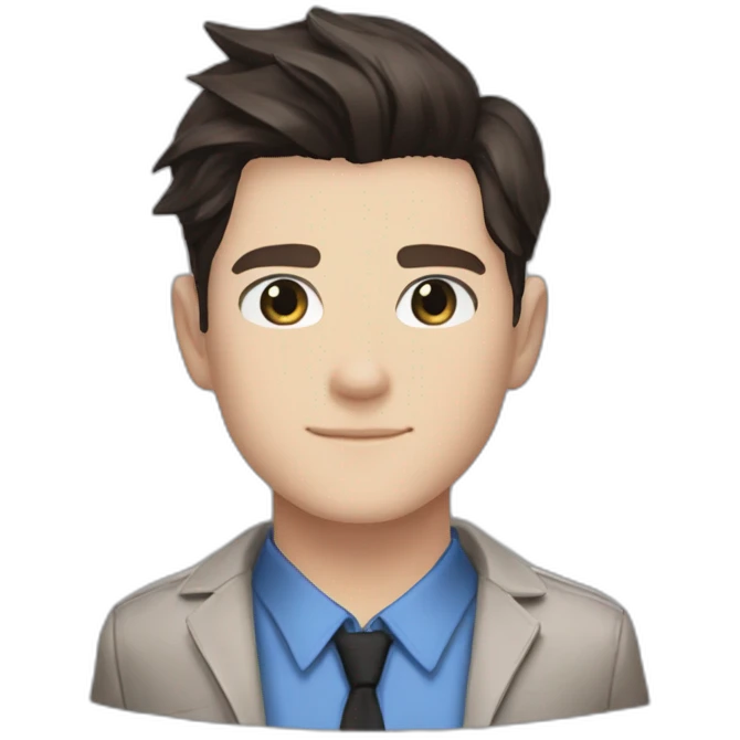 Bryan dechart dress as Connor from Detroit become human emoji