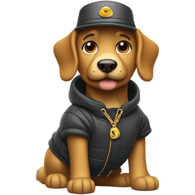dog looking like a roadman emoji