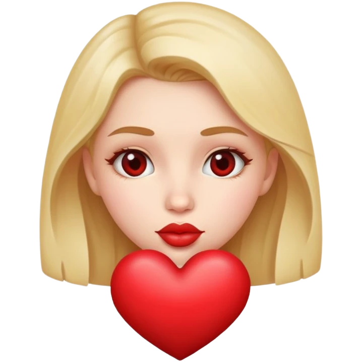 A girl kissy lips heart emoji
