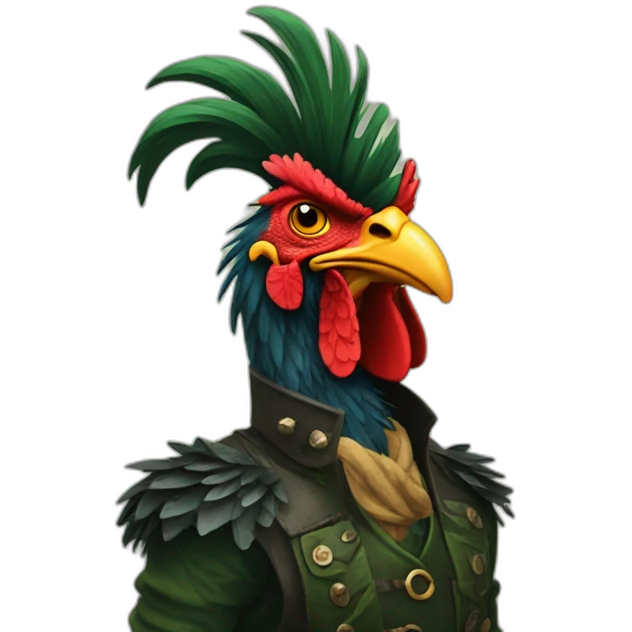 Swamp Rooster punk emoji