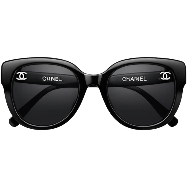 chanel sunglasses black  emoji