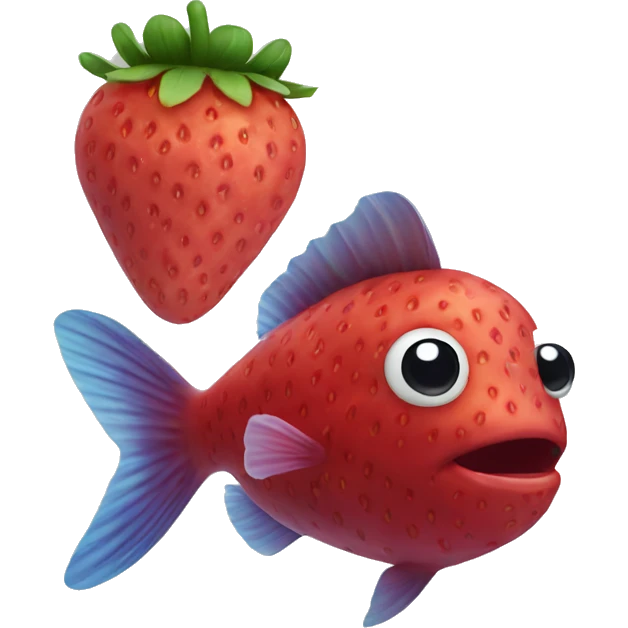 strawberry fish  emoji