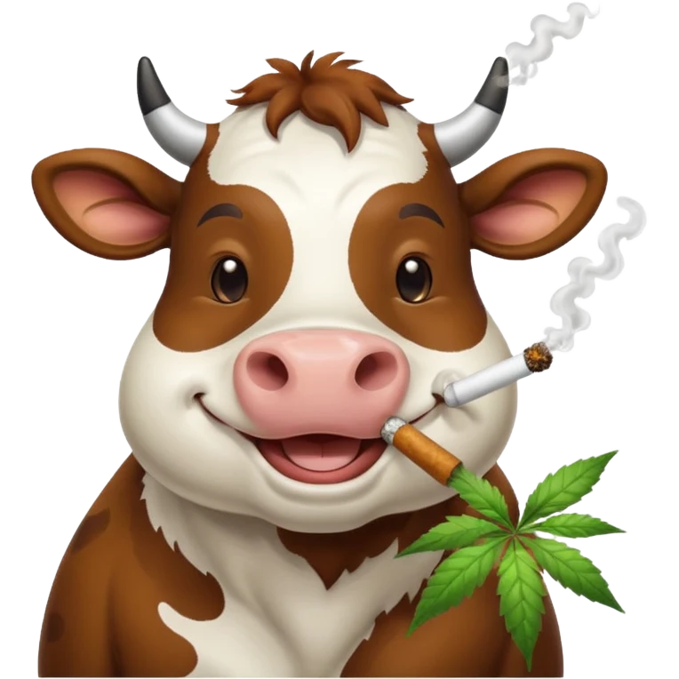 cow smoke weed emoji