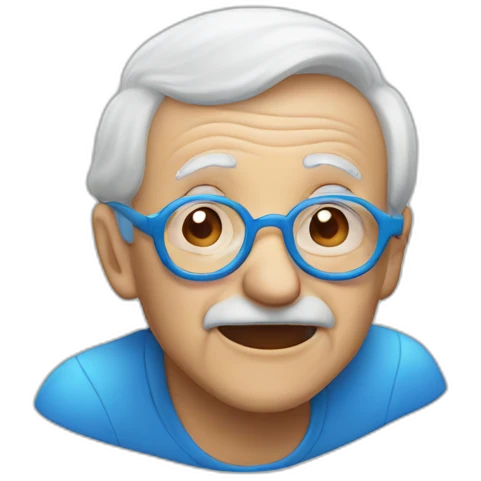 the blue octogenarian sends air kisses emoji