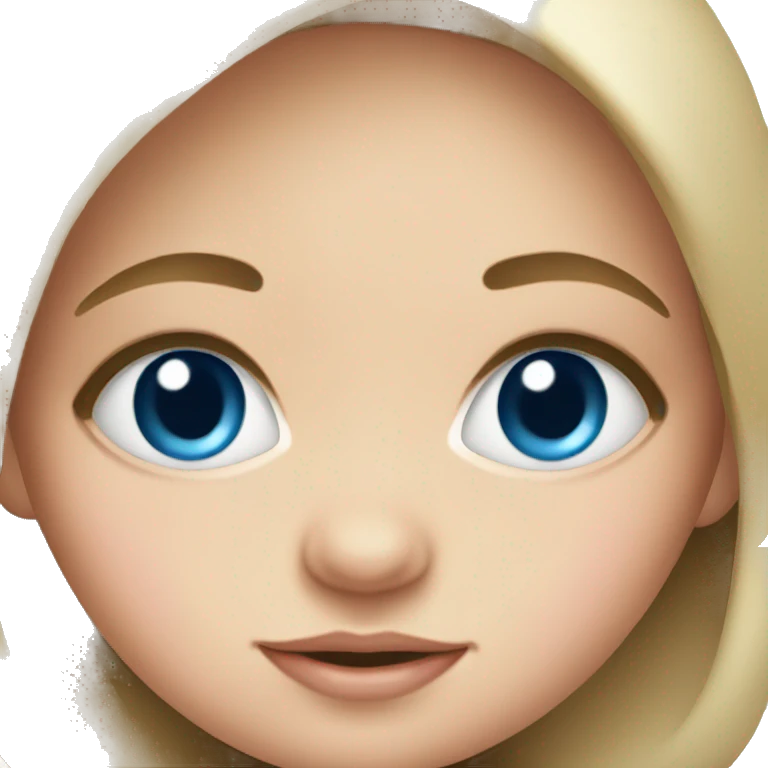 baby girl with blue eyes emoji