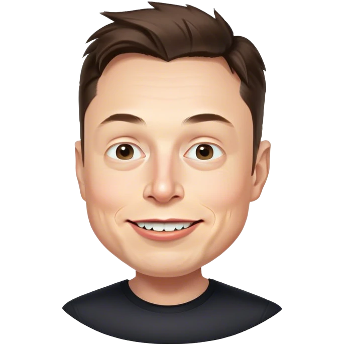 Elon musk with a troll face emoji