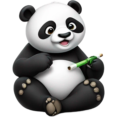 panda bear smoking weed  emoji