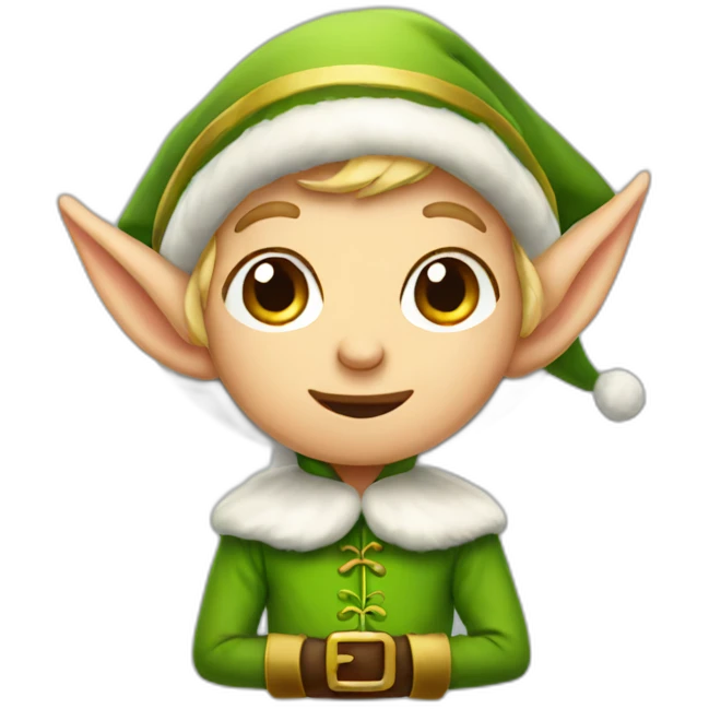 elf appearing and hiding emoji