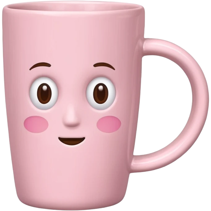 Can u create a cute and aesthetic pastel pink tall coffee mug to add to my caption emoji