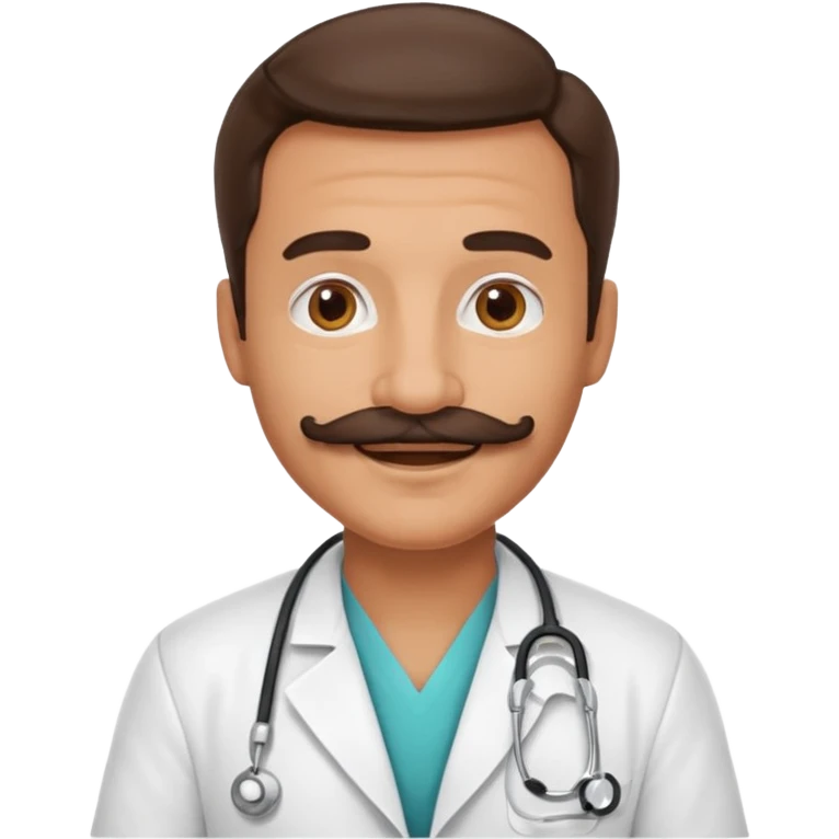 doctor with  mustaches style  emoji