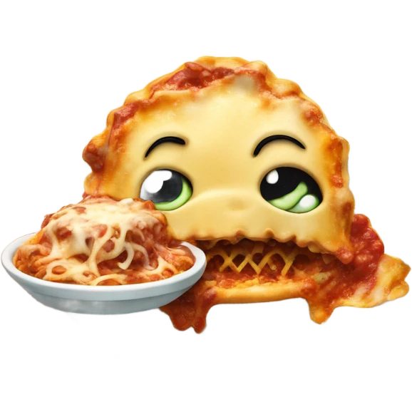 Stitch eating lasagna  emoji