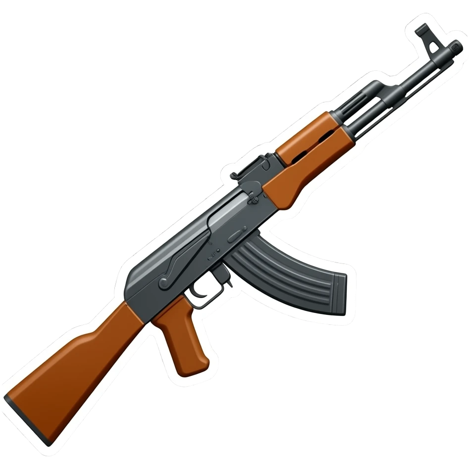 no glowing white outline ak47 emoji
