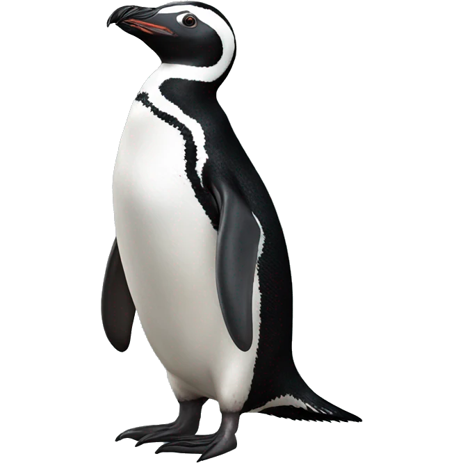 African penguin 3/4 view full body emoji