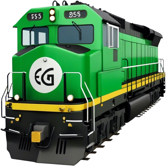 Locomotive (Freight) - GE ES44AC (Model Year: 2021) (Iconic colour: Green and black) emoji