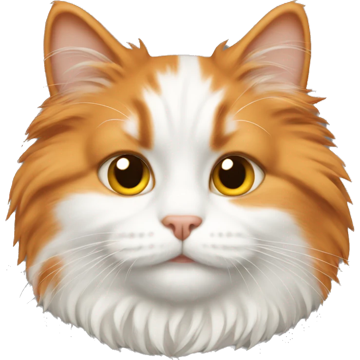 Orange and white fluffy cat emoji